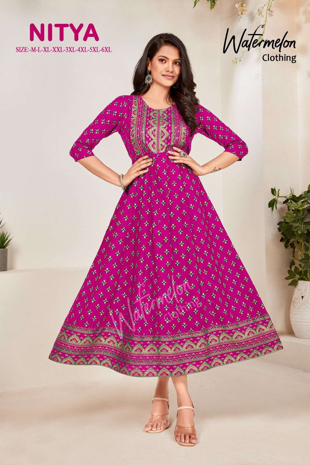 NITYA HEAVY RAYON KHADI GOLD PRINT Kurti Wholesale catalog