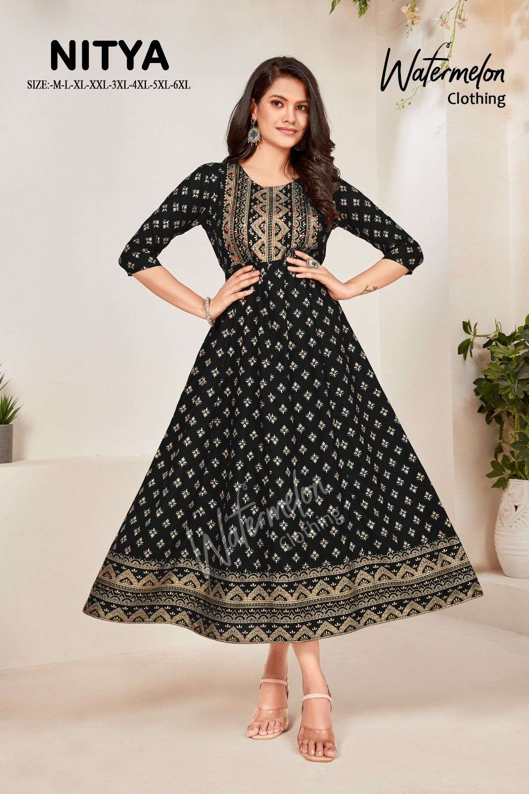 NITYA HEAVY RAYON KHADI GOLD PRINT Kurti Wholesale catalog