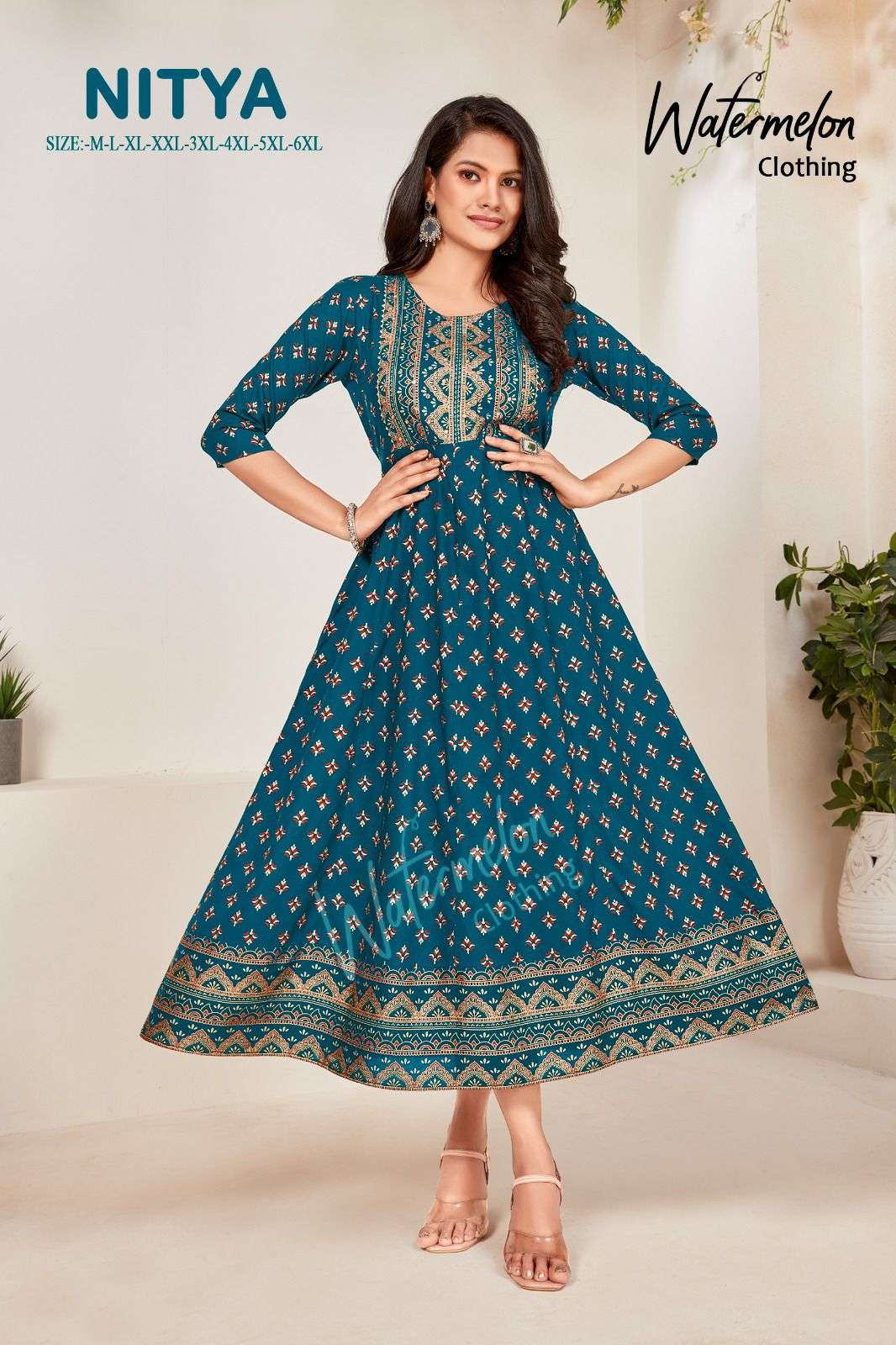 NITYA HEAVY RAYON KHADI GOLD PRINT Kurti Wholesale catalog
