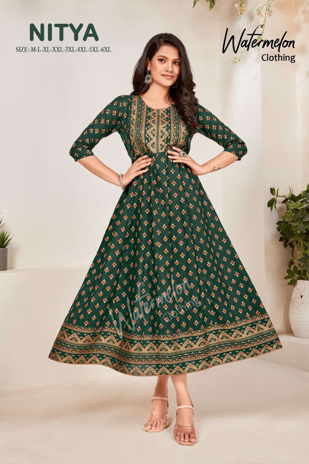NITYA HEAVY RAYON KHADI GOLD PRINT Kurti Wholesale catalog