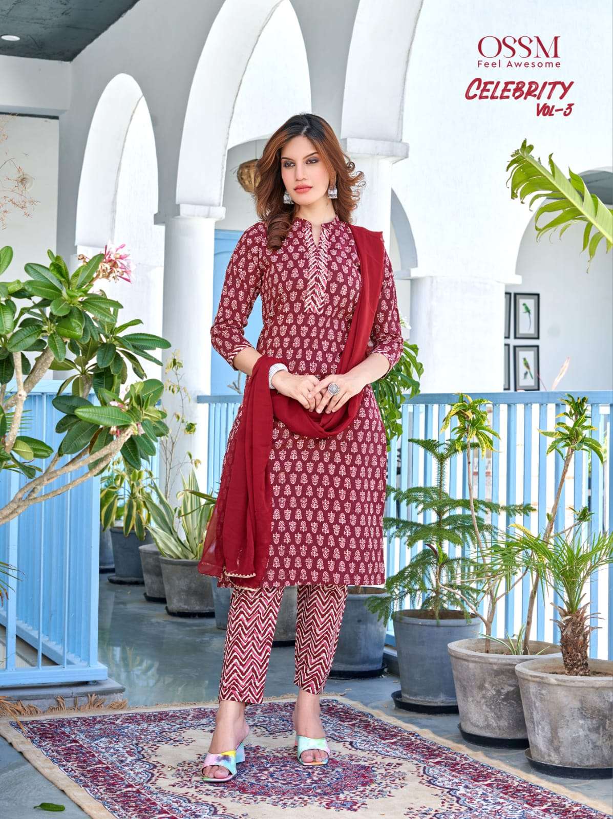 OSSM CELEBRITY Vol 03 Cotton Kurti Wholesale catalog