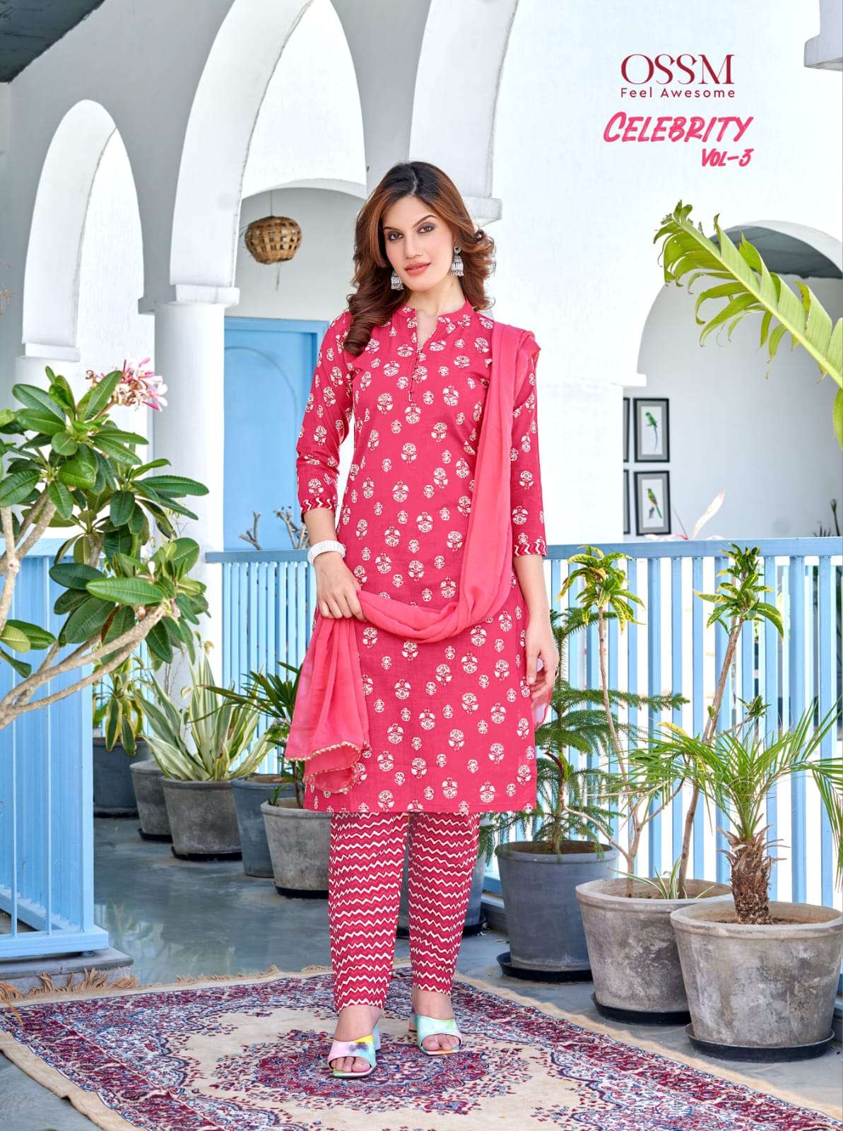 OSSM CELEBRITY Vol 03 Cotton Kurti Wholesale catalog