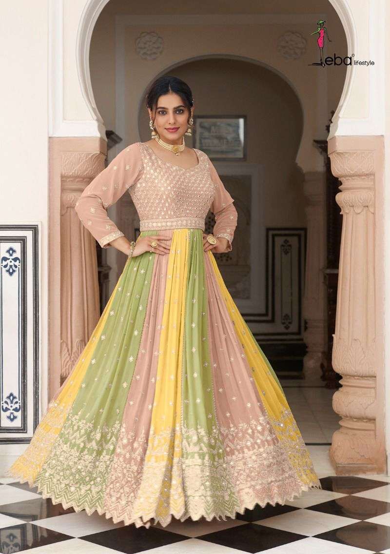 Parisha Georgette & Chinon with  hevey embroidery Wholesale catalog