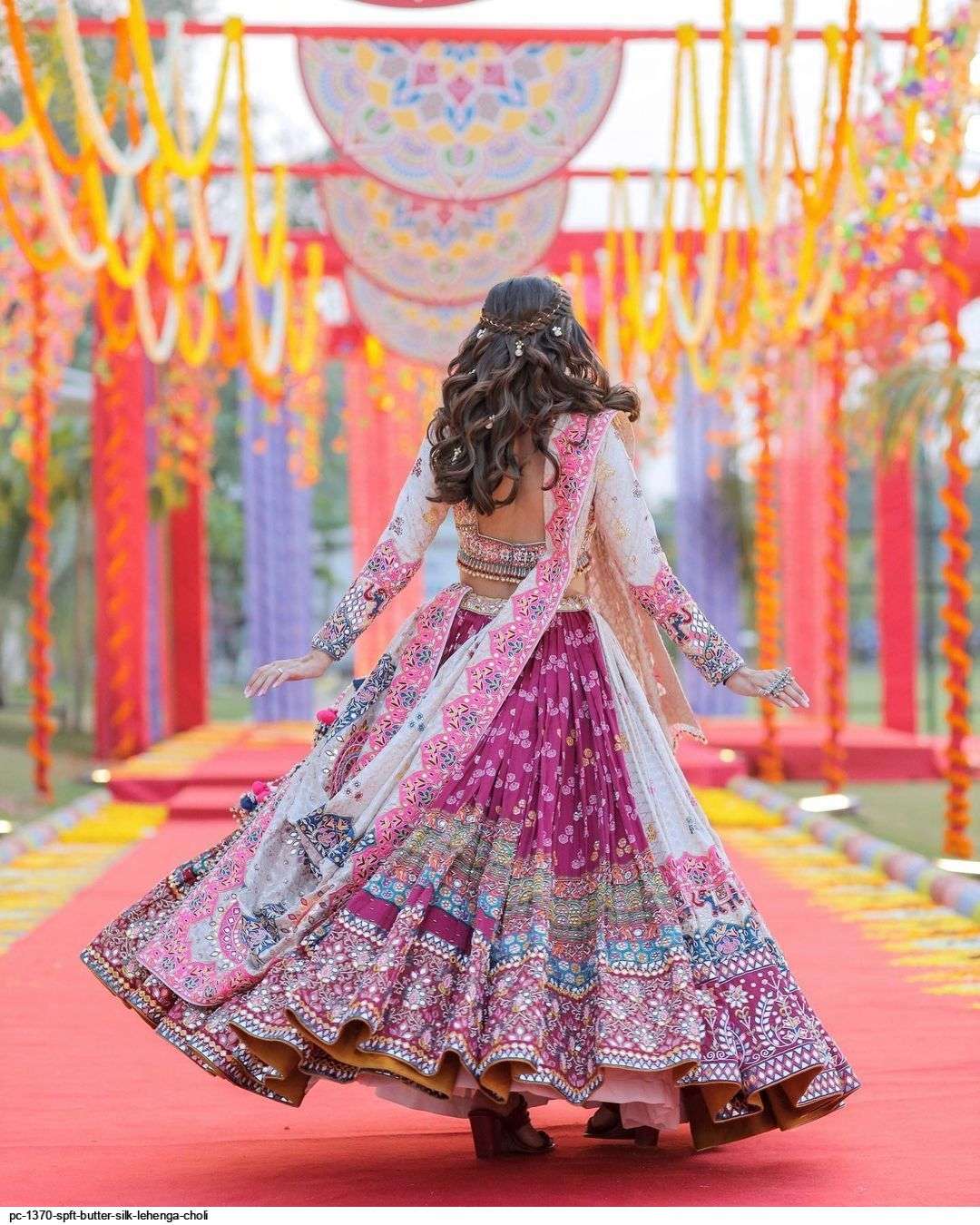 PC 1370 SPFT BUTTER SILK LEHENGA CHOLI WHOLESALE CATALOG
