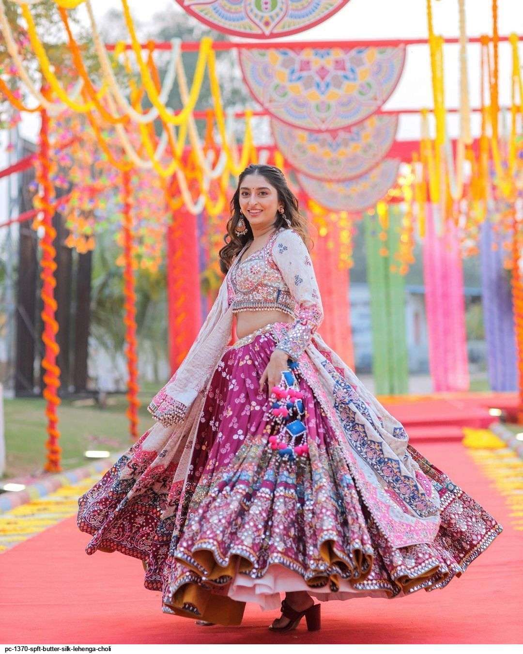PC 1370 SPFT BUTTER SILK LEHENGA CHOLI WHOLESALE CATALOG