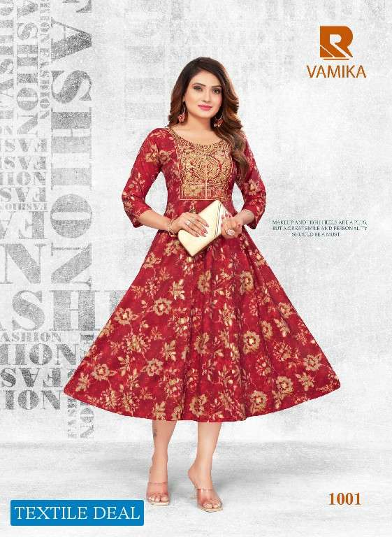 Raashi Vamika Embroidery Kurtis wholesale catalog