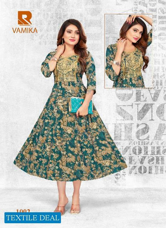 Raashi Vamika Embroidery Kurtis wholesale catalog