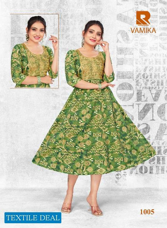 Raashi Vamika Embroidery Kurtis wholesale catalog