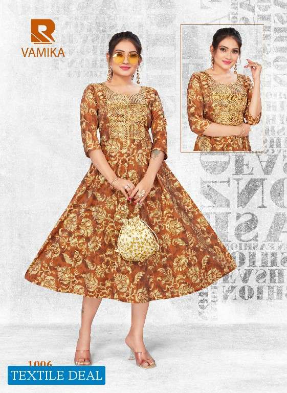 Raashi Vamika Embroidery Kurtis wholesale catalog