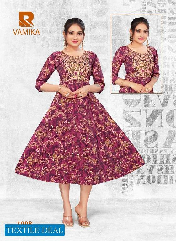 Raashi Vamika Embroidery Kurtis wholesale catalog