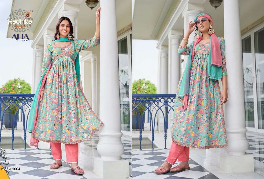 RADHIKA ALIA vol-1 KURTI PANT Wholesale catalog