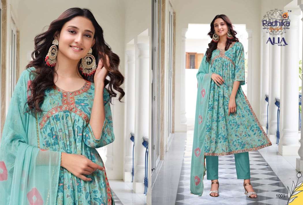 RADHIKA ALIA vol-1 KURTI PANT Wholesale catalog