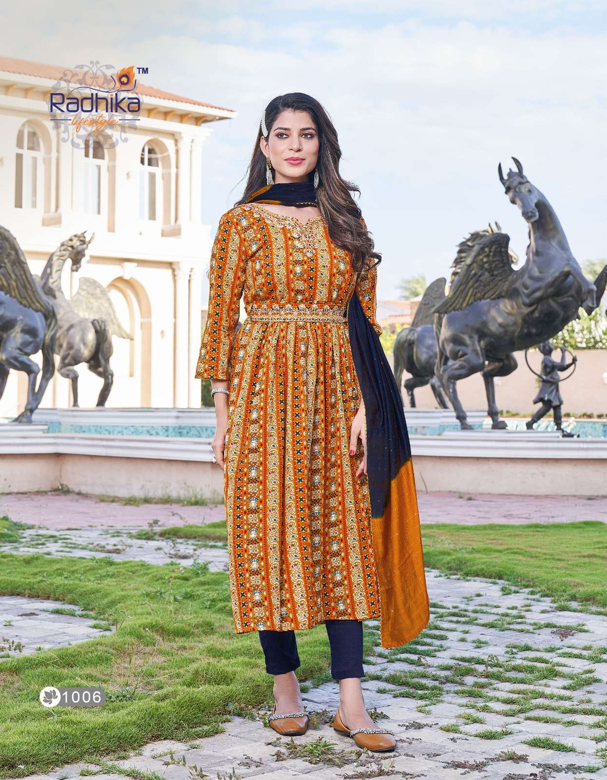 RADHIKA lifestyle LIMELIGHT VOL 1  top pant dupatta 3 pics 