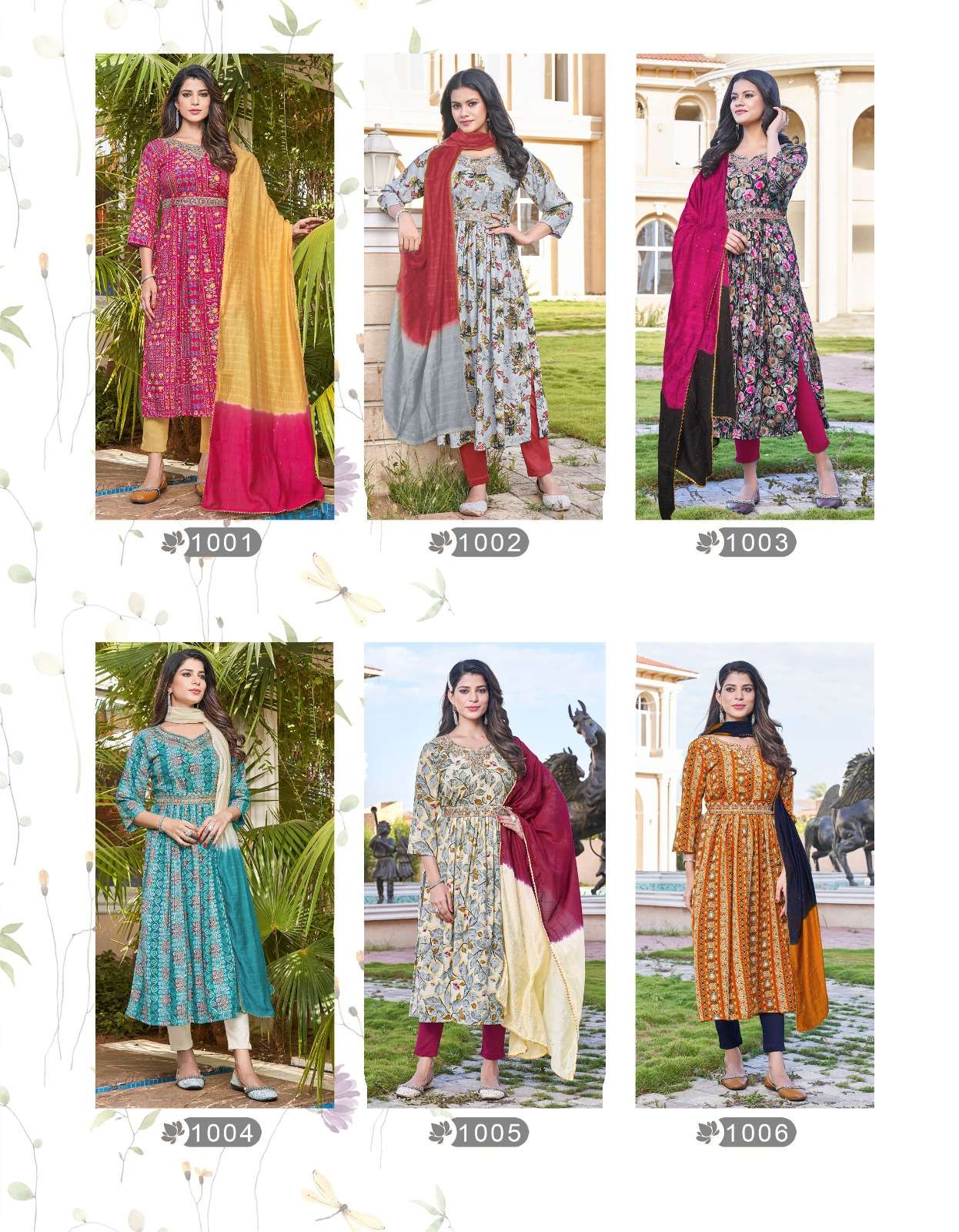 RADHIKA lifestyle LIMELIGHT VOL 1  top pant dupatta 3 pics 