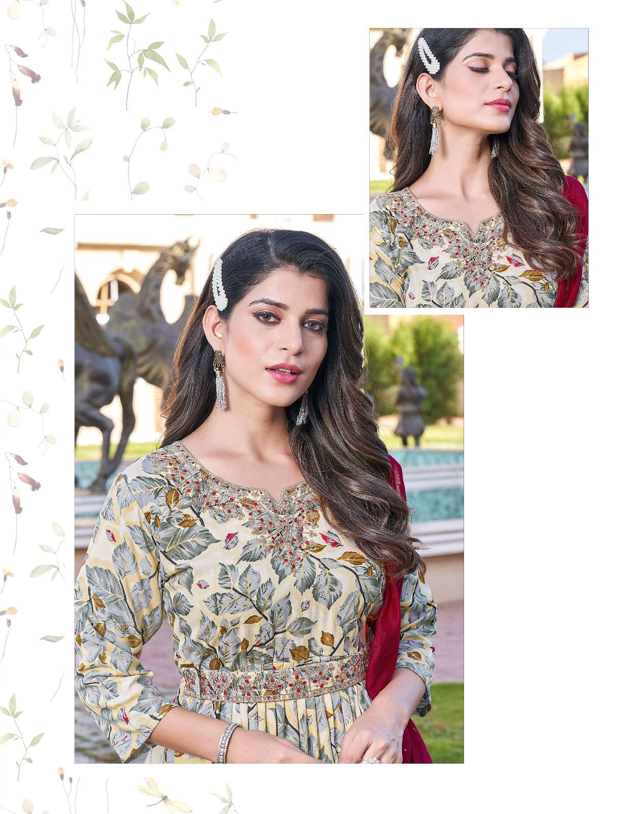 RADHIKA lifestyle LIMELIGHT VOL 1  top pant dupatta 3 pics 