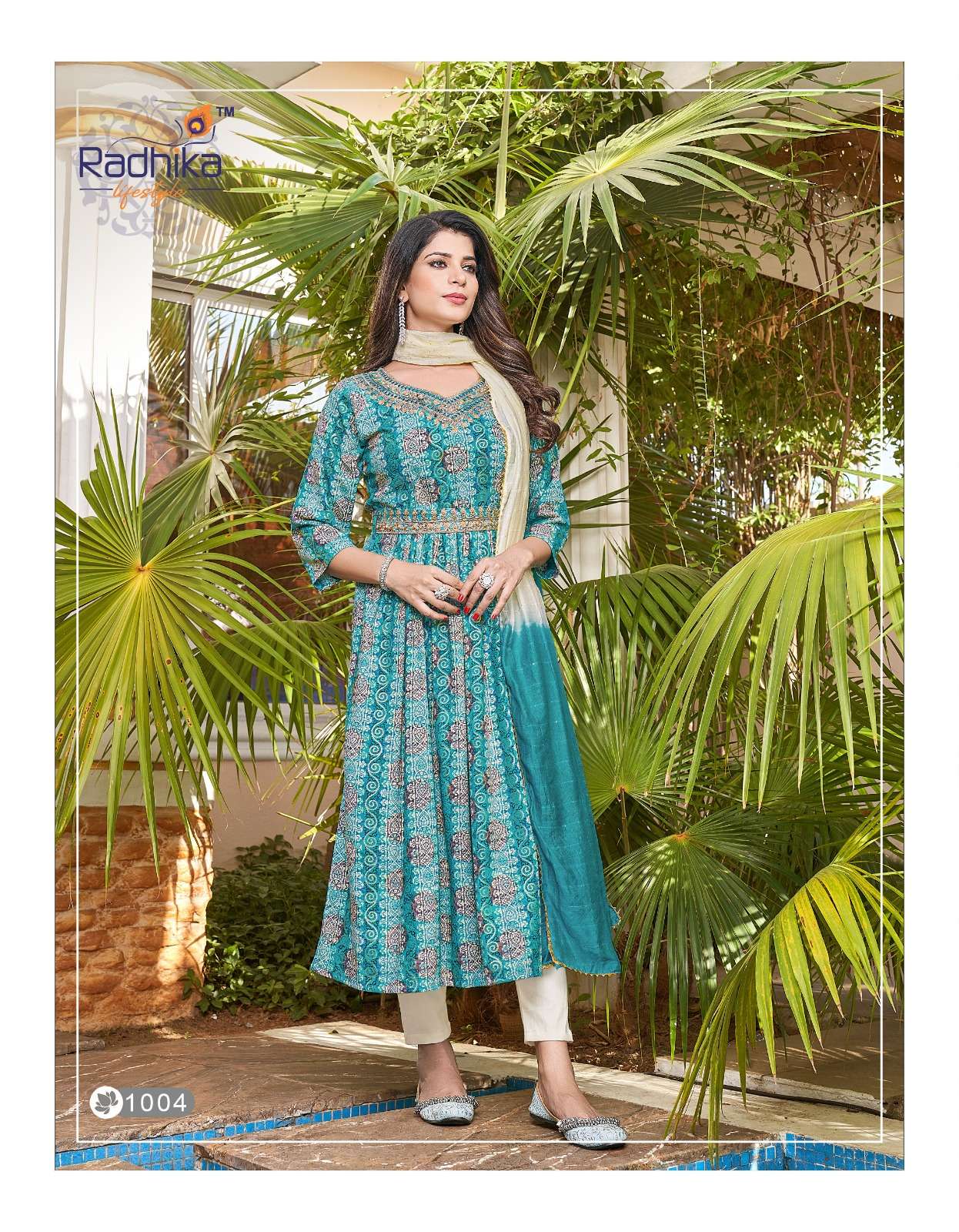 RADHIKA lifestyle LIMELIGHT VOL 1  top pant dupatta 3 pics 