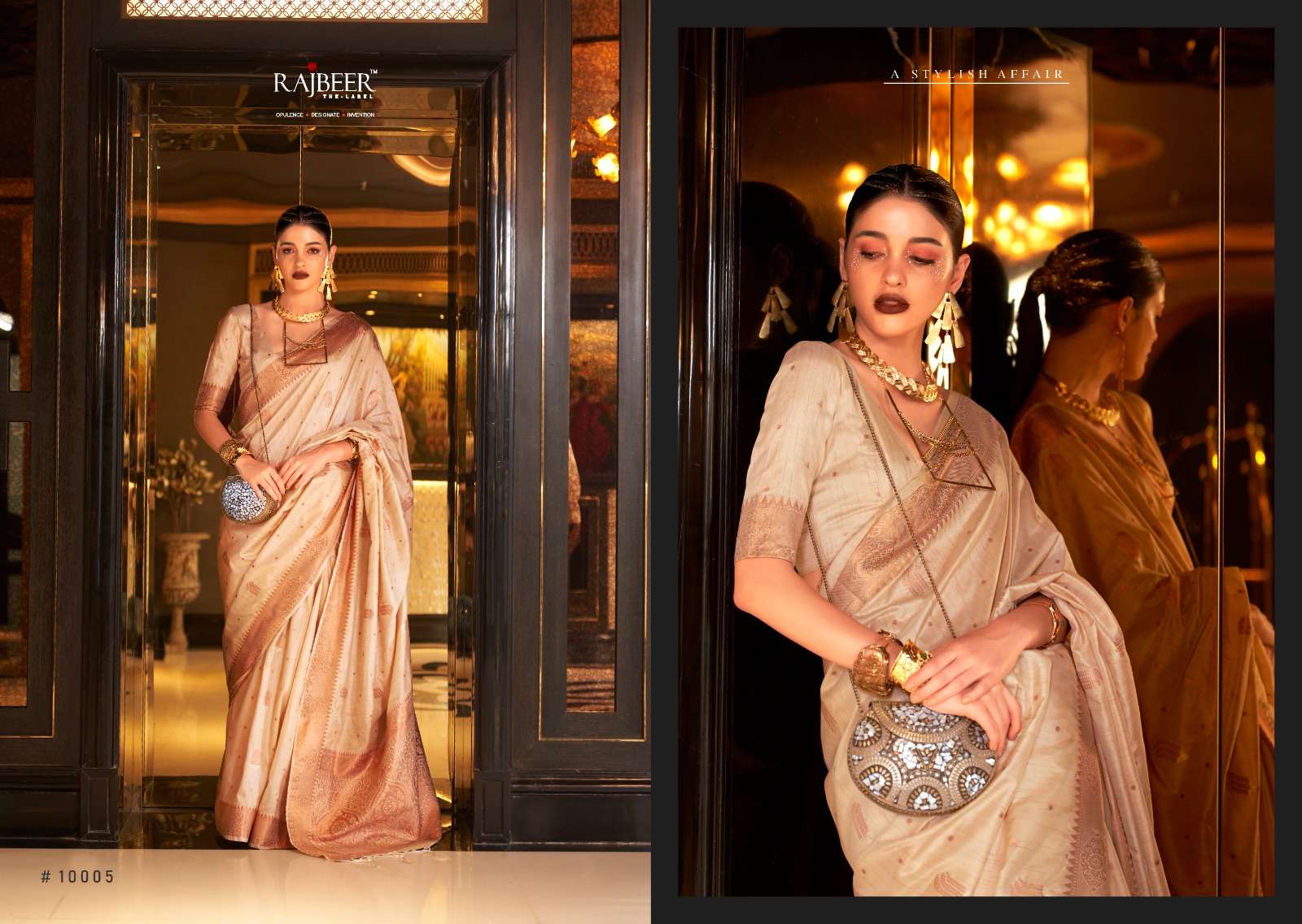 Rajbeer Klaura Silk Banarasi Designer Saree Wholesale catalog
