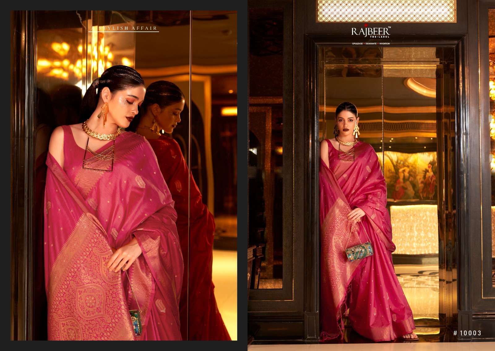 Rajbeer Klaura Silk Banarasi Designer Saree Wholesale catalog
