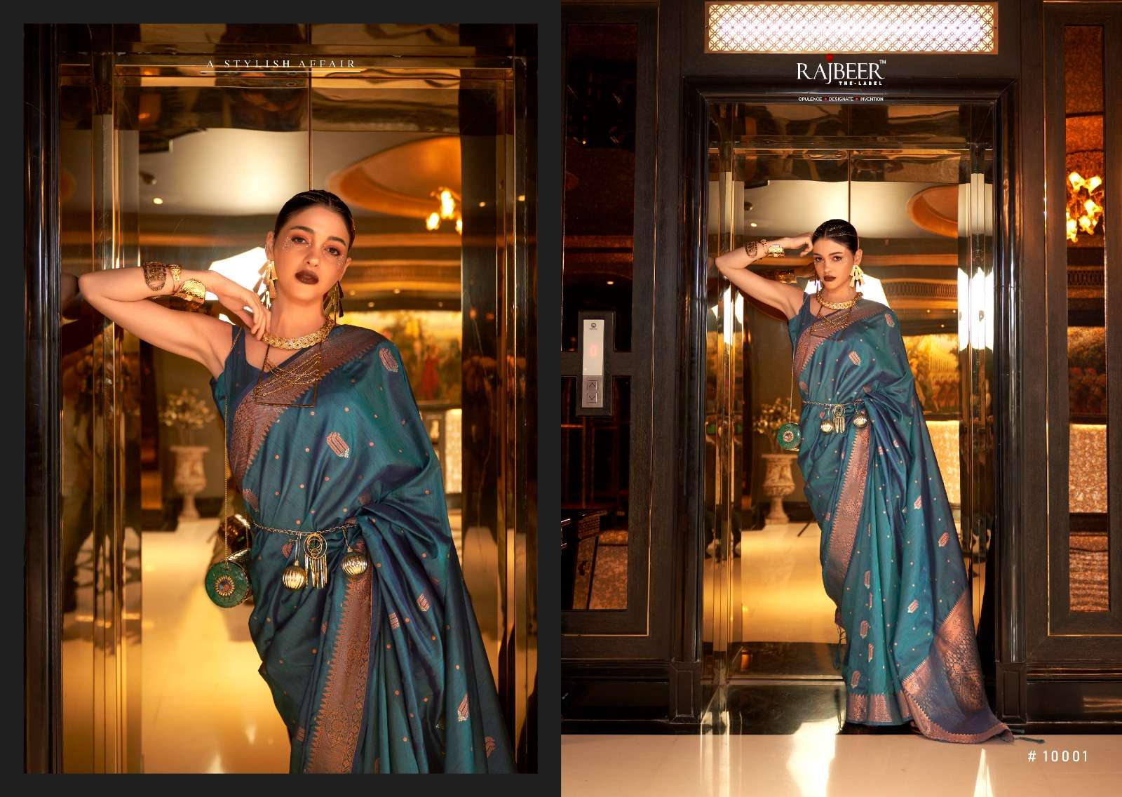 Rajbeer Klaura Silk Banarasi Designer Saree Wholesale catalog