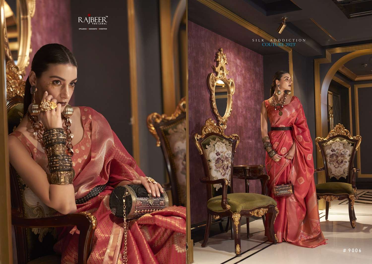 Rajbeer Krimica Silk Designer Handloom Weaving Saree Wolesale catalog