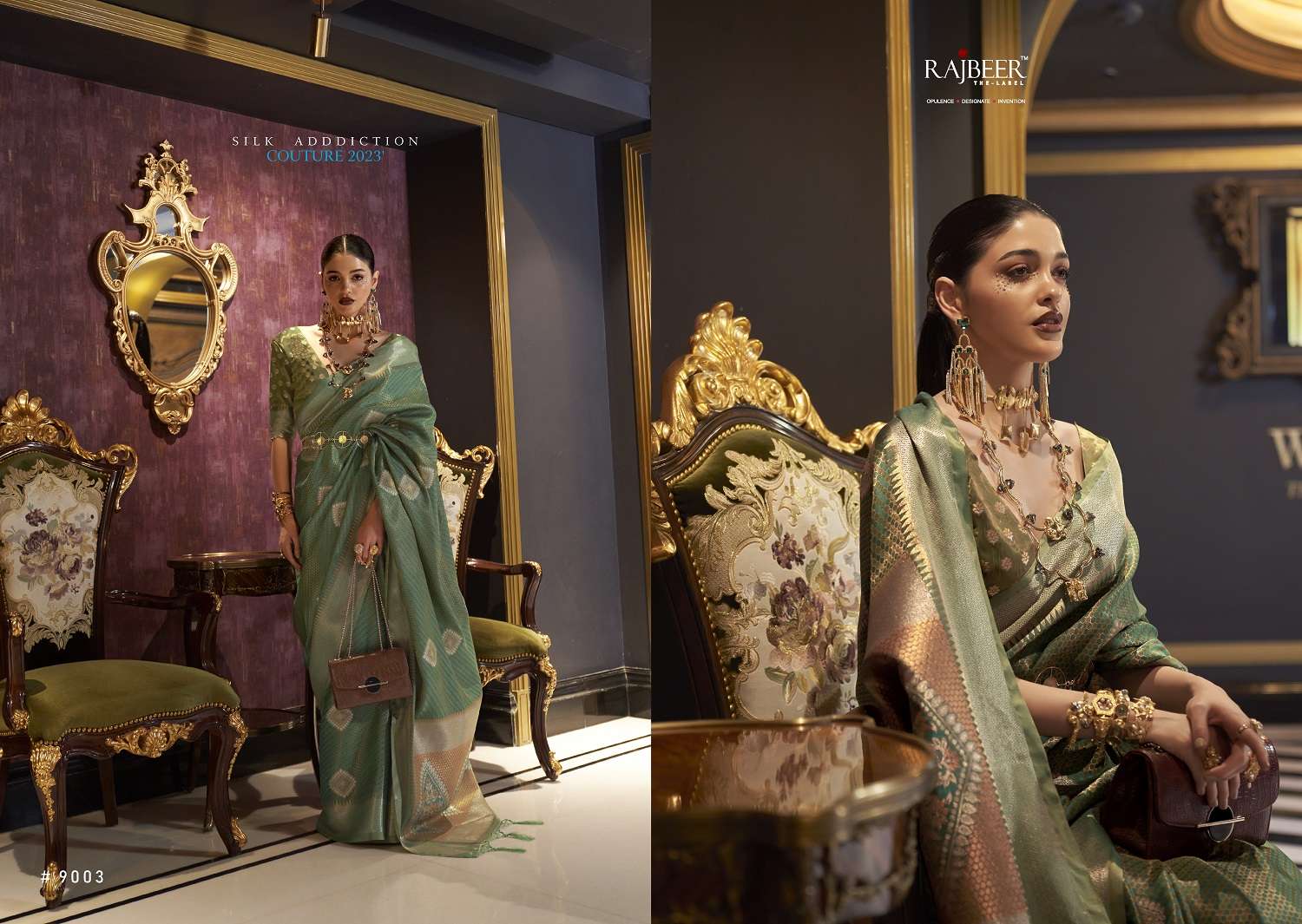 Rajbeer Krimica Silk Designer Handloom Weaving Saree Wolesale catalog
