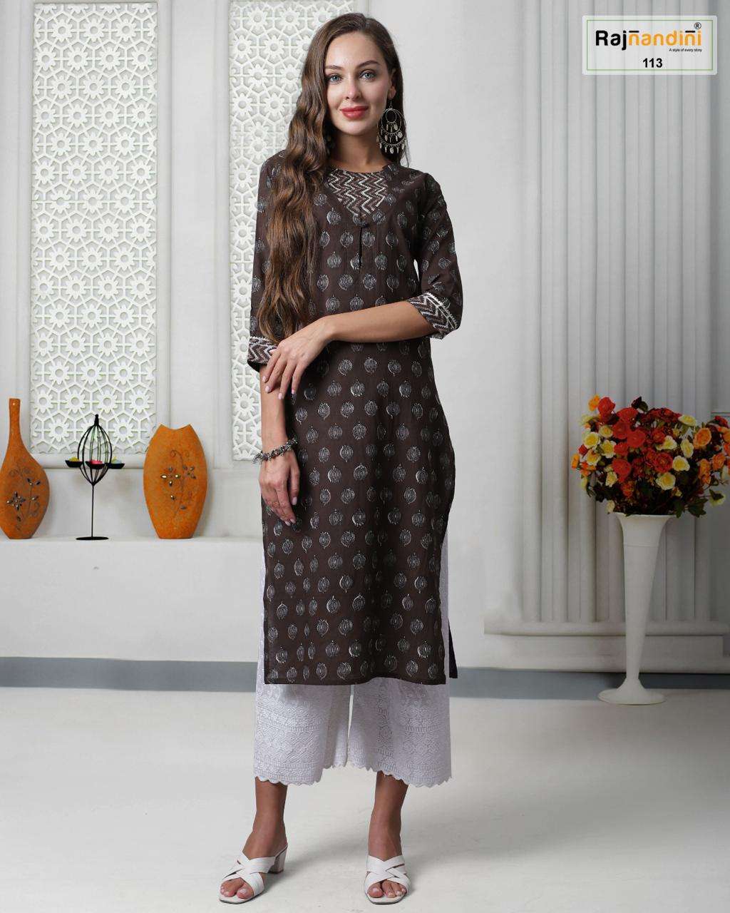 Rajnandini Summer Cotton Kurti Wholesale catalog