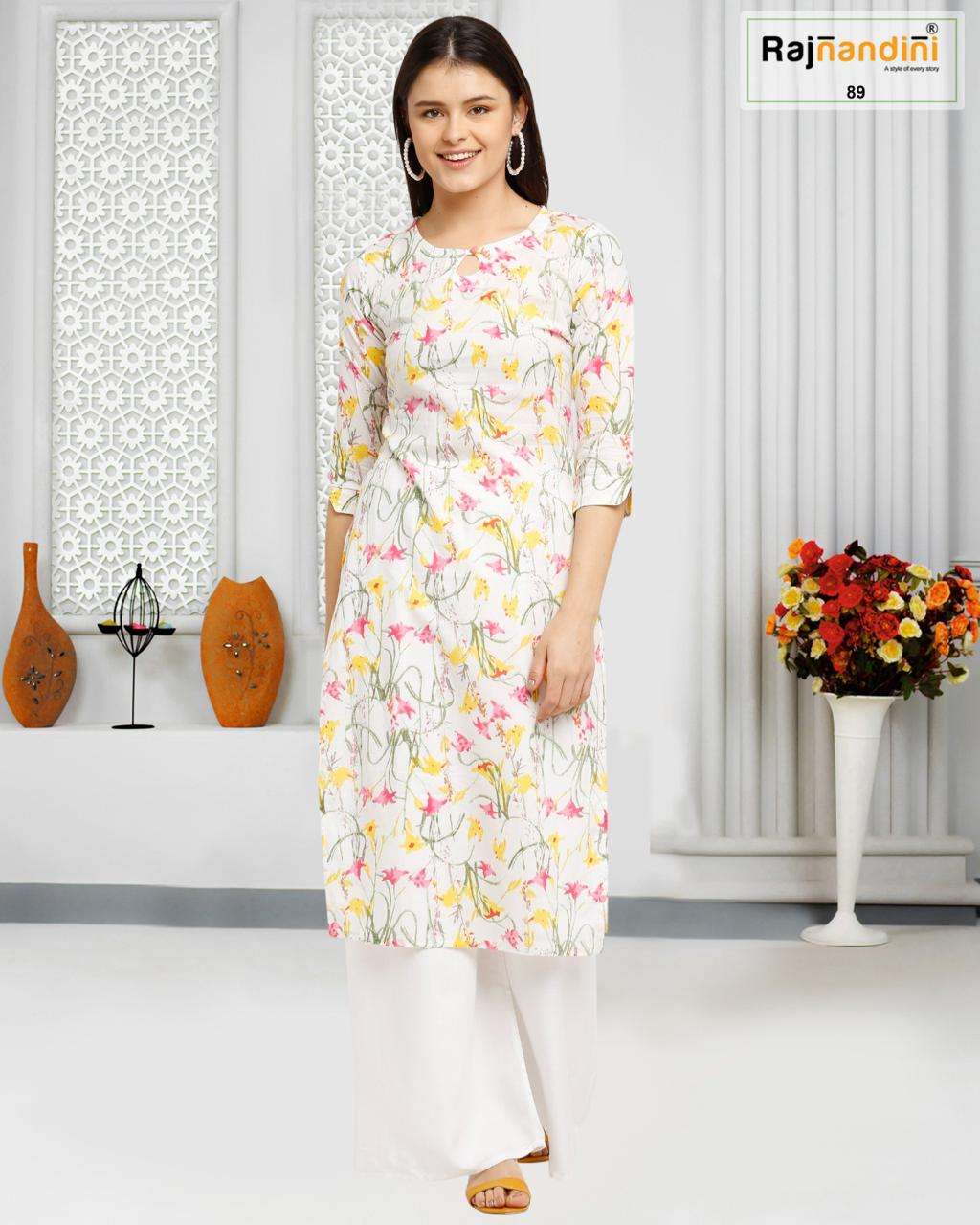 Rajnandini Summer Cotton Kurti Wholesale catalog