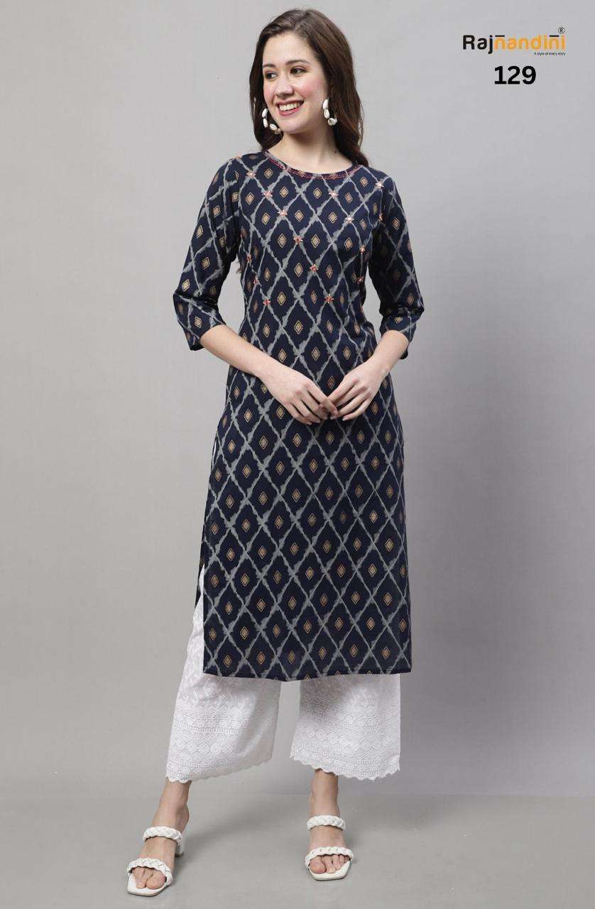 Rajnandini Summer Cotton Kurti Wholesale catalog