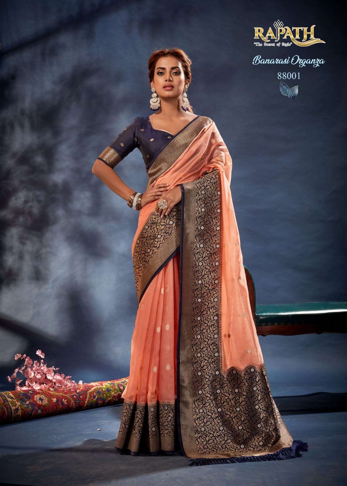Rajpath Orum Organza Banarasi Designer Saree Wholesale catalog