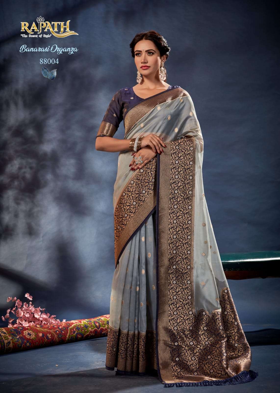 Rajpath Orum Organza Banarasi Designer Saree Wholesale catalog