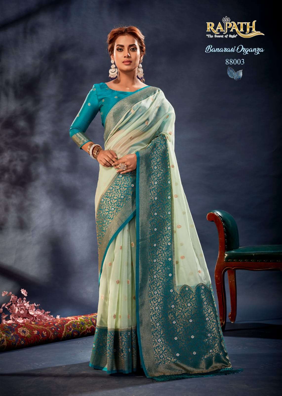 Rajpath Orum Organza Banarasi Designer Saree Wholesale catalog