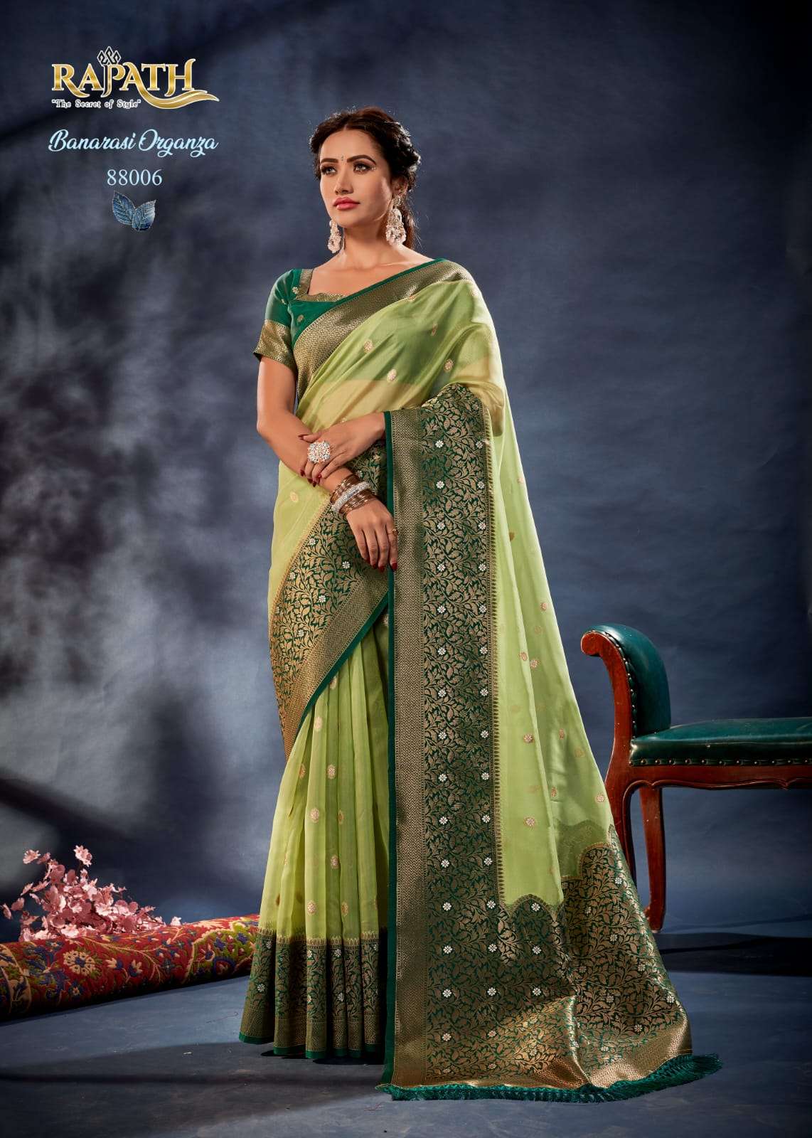 Rajpath Orum Organza Banarasi Designer Saree Wholesale catalog
