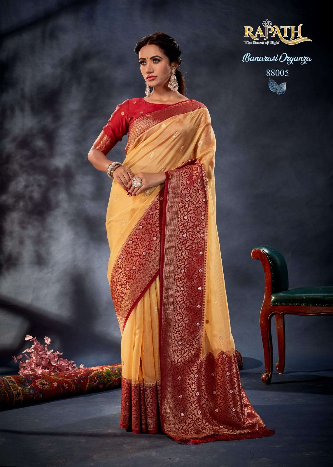 Rajpath Orum Organza Banarasi Designer Saree Wholesale catalog
