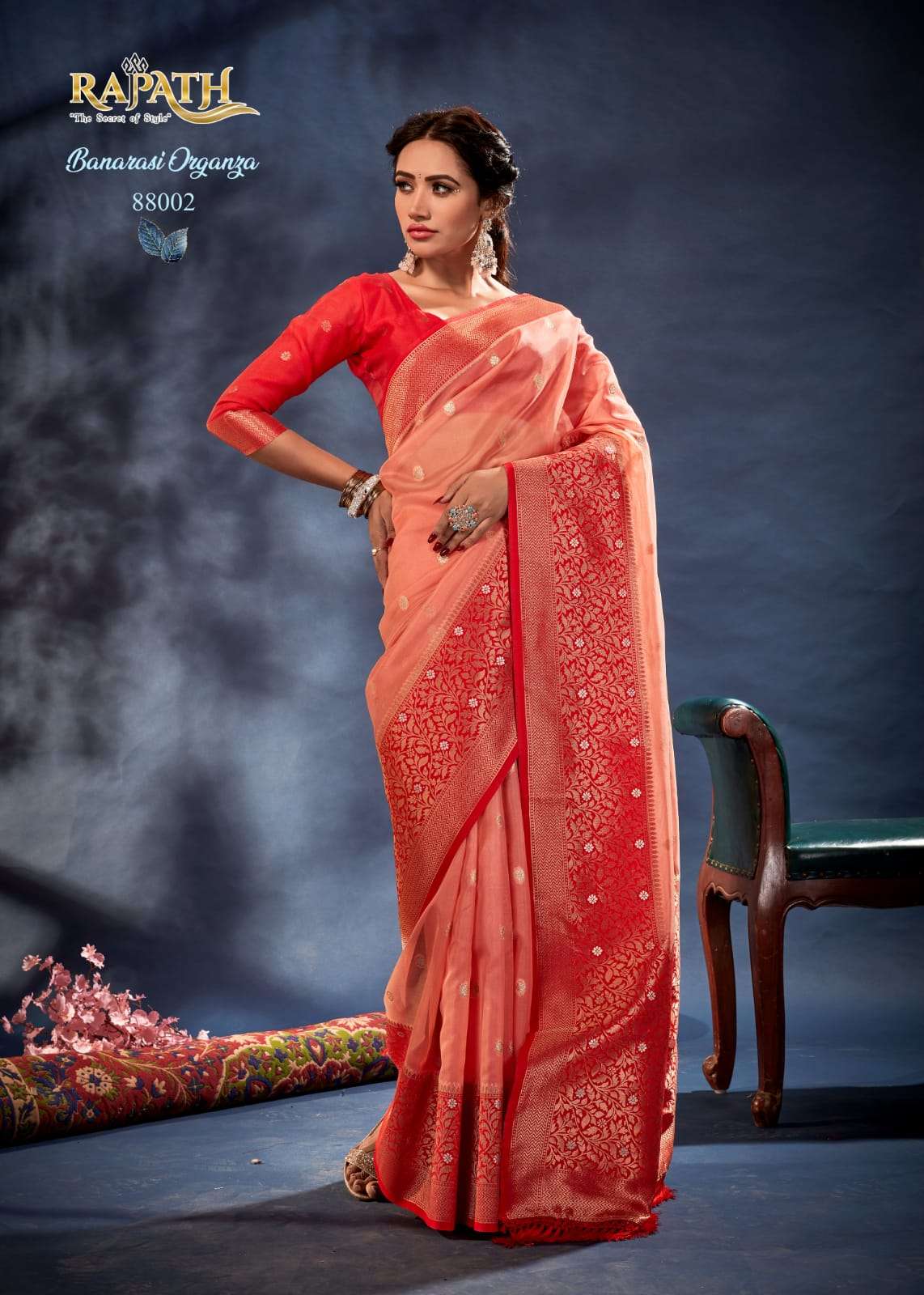 Rajpath Orum Organza Banarasi Designer Saree Wholesale catalog