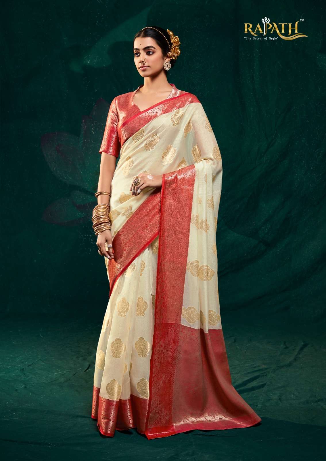 Rajpath Rani Silk Designer Organza Saree Wholesale catalog