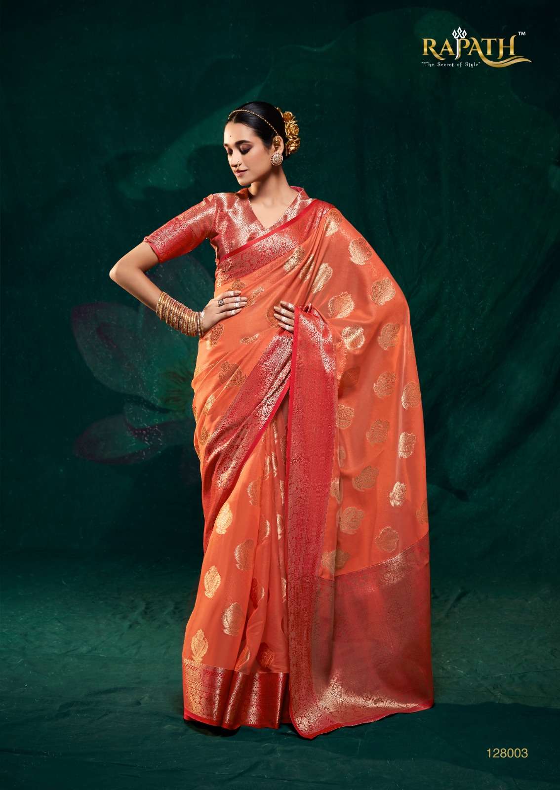Rajpath Rani Silk Designer Organza Saree Wholesale catalog