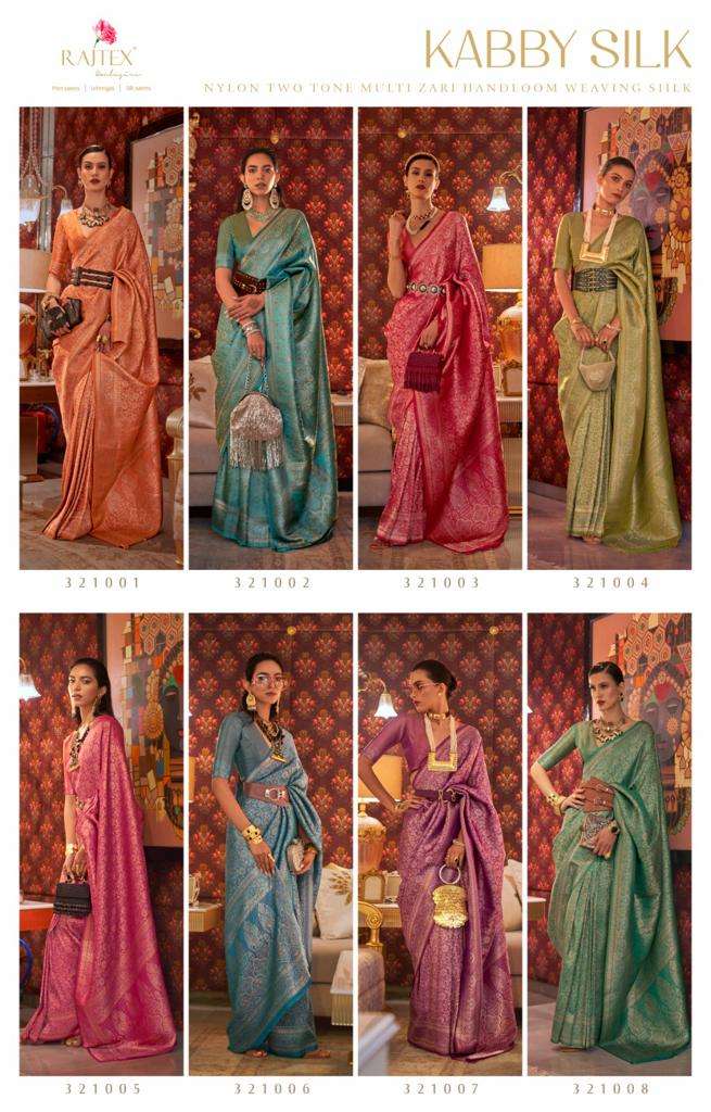 Rajtex Kabby Silk Exclusive Handloom Weaving Saree Wholesale catalog