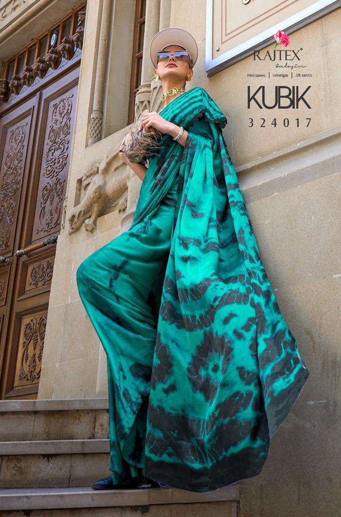 Rajtex Kubik Exclusive Printed Satin Saree Wholesale catalog