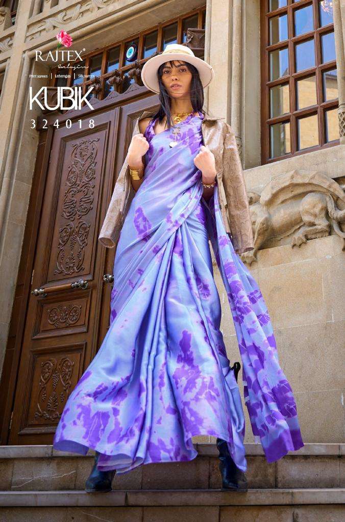 Rajtex Kubik Exclusive Printed Satin Saree Wholesale catalog