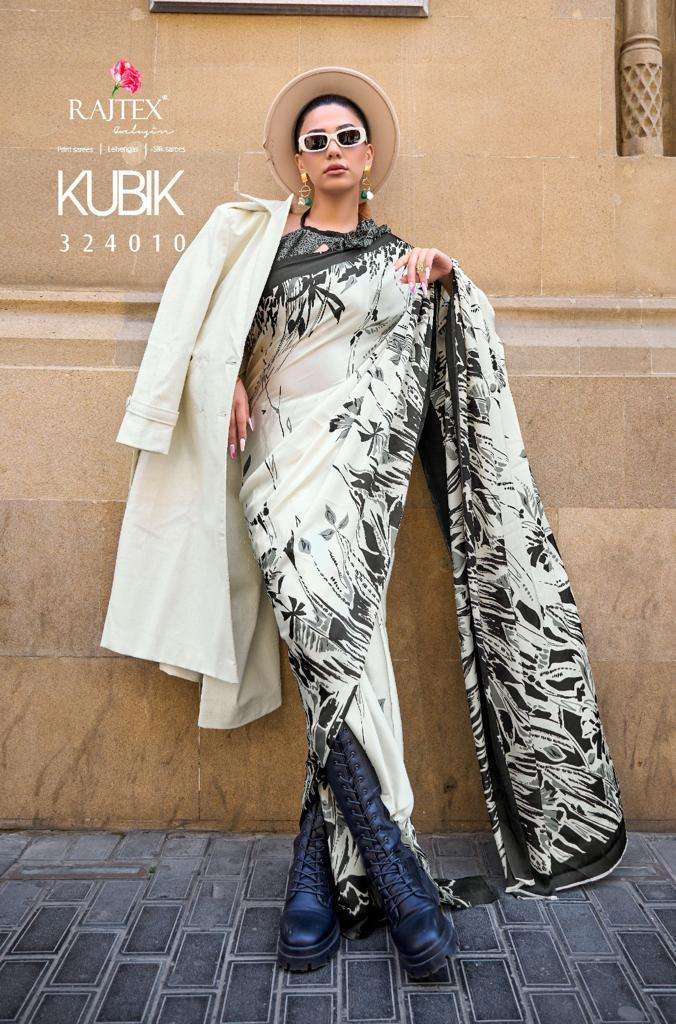 Rajtex Kubik Exclusive Printed Satin Saree Wholesale catalog