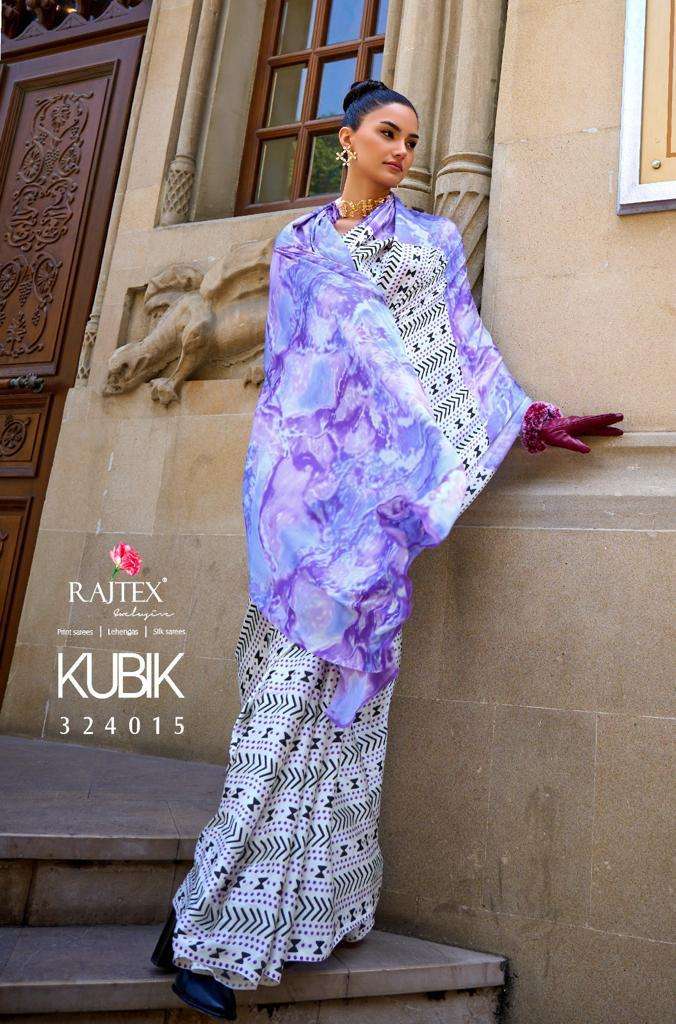 Rajtex Kubik Exclusive Printed Satin Saree Wholesale catalog