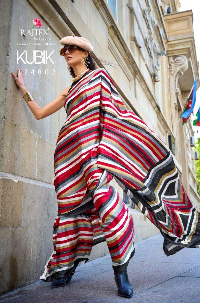 Rajtex Kubik Exclusive Printed Satin Saree Wholesale catalog