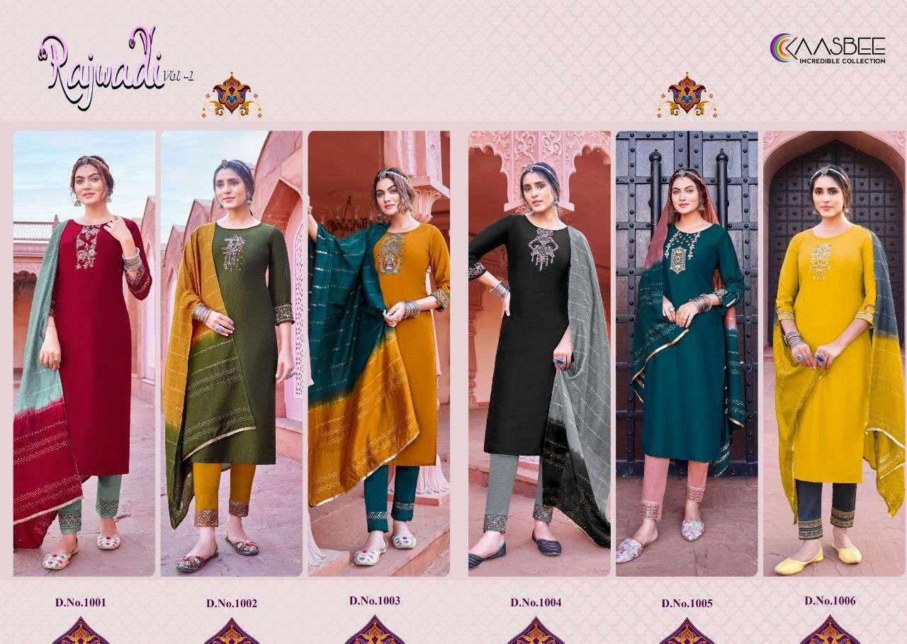 Rajwadi-1 Kurti Embroidery Khatli Work Wholesale catalog