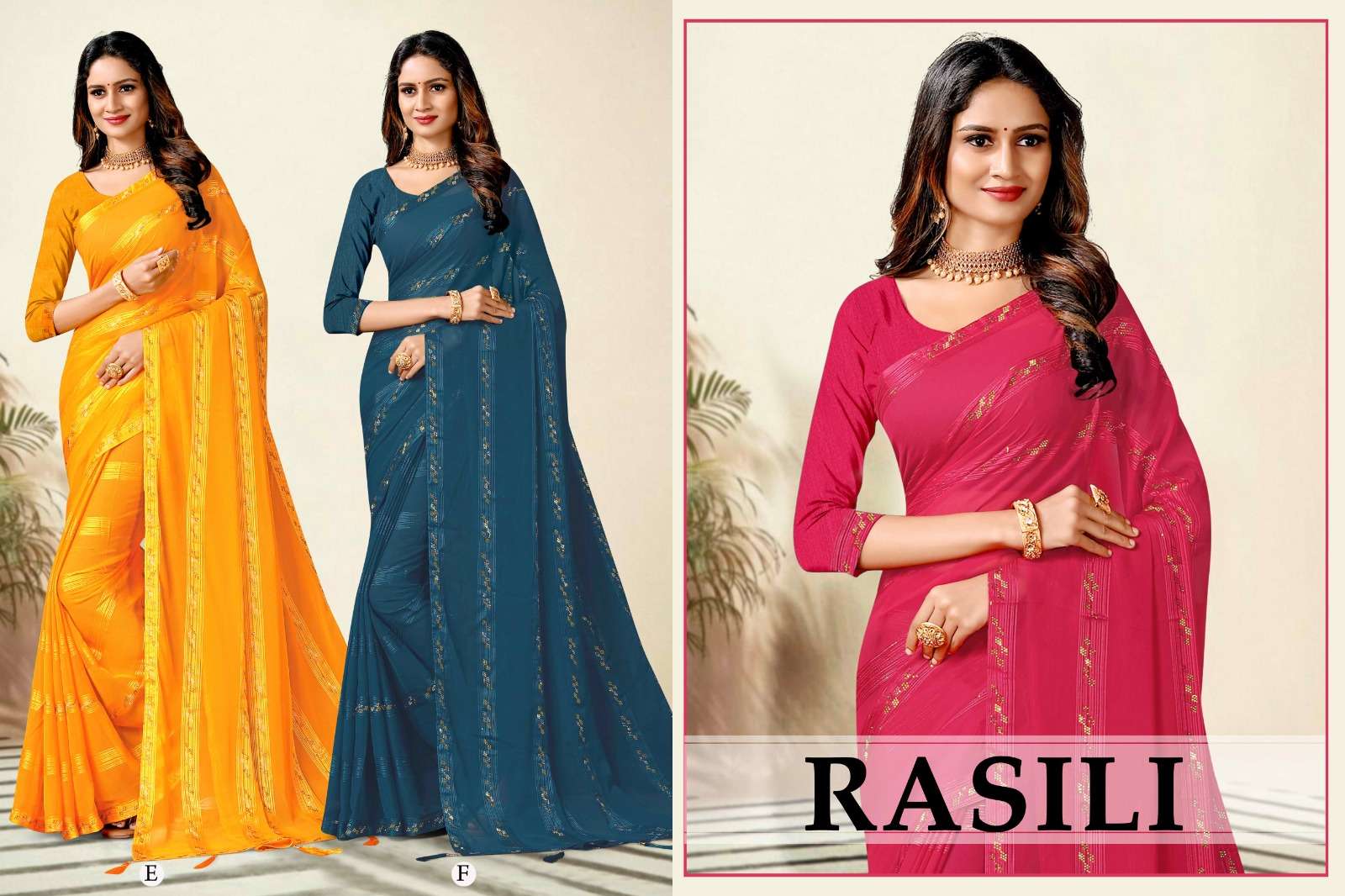 Rasili  by ranjna saree designer border siroski diamond panel super hit collecton 