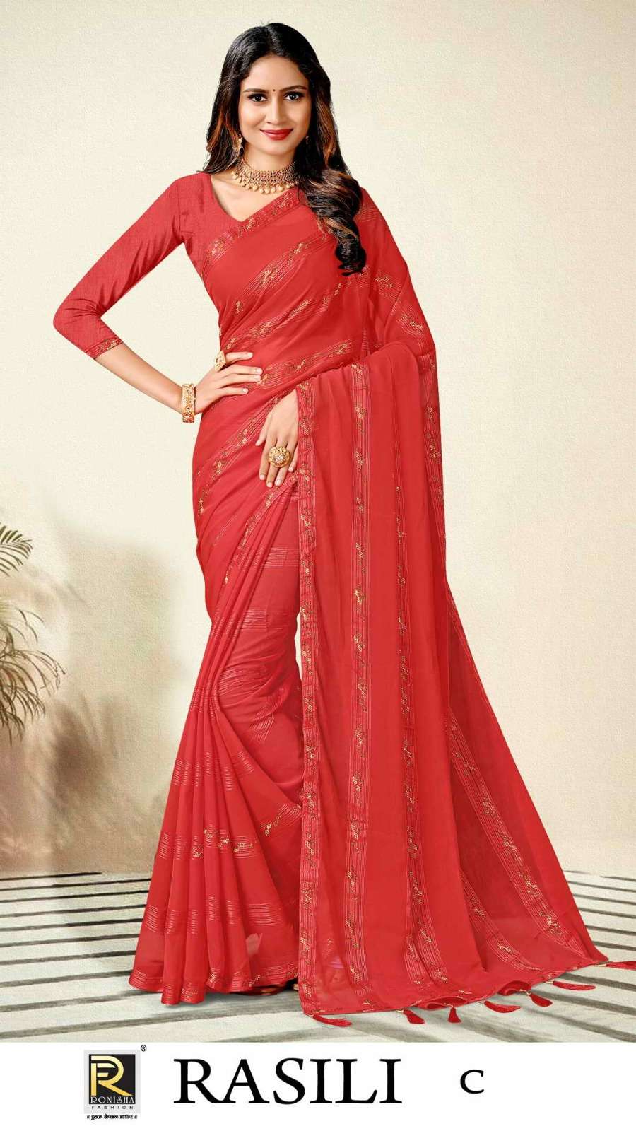 Rasili  by ranjna saree designer border siroski diamond panel super hit collecton 