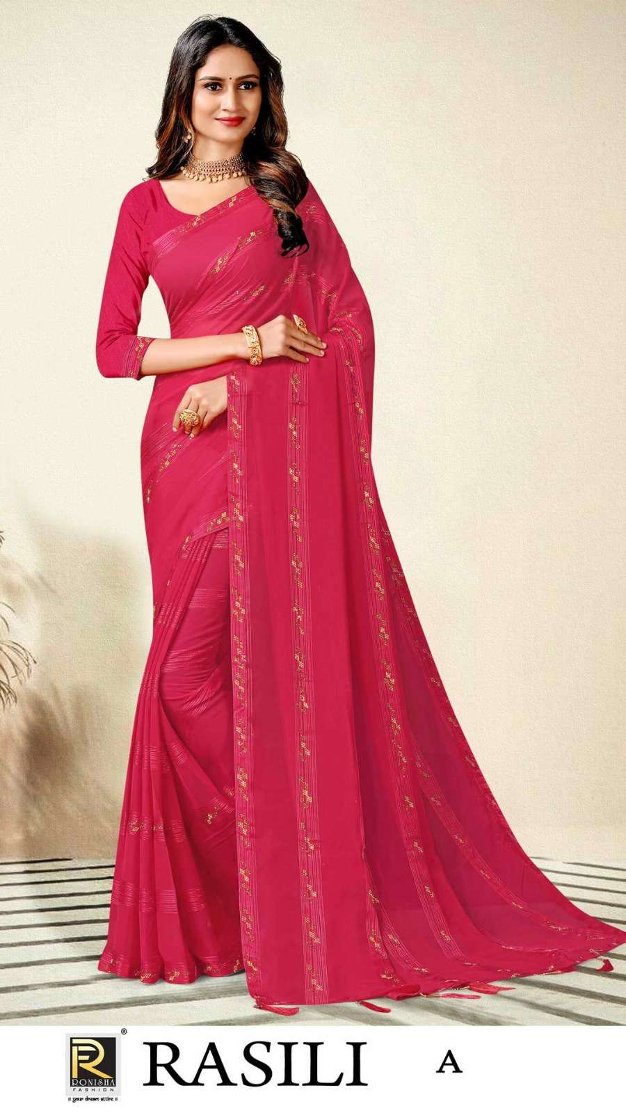 Rasili  by ranjna saree designer border siroski diamond panel super hit collecton 