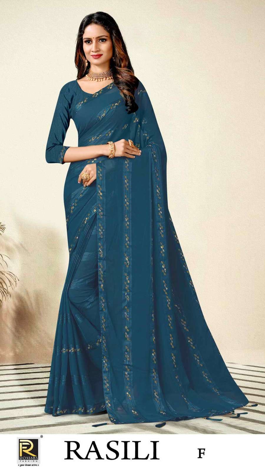 Rasili  by ranjna saree designer border siroski diamond panel super hit collecton 