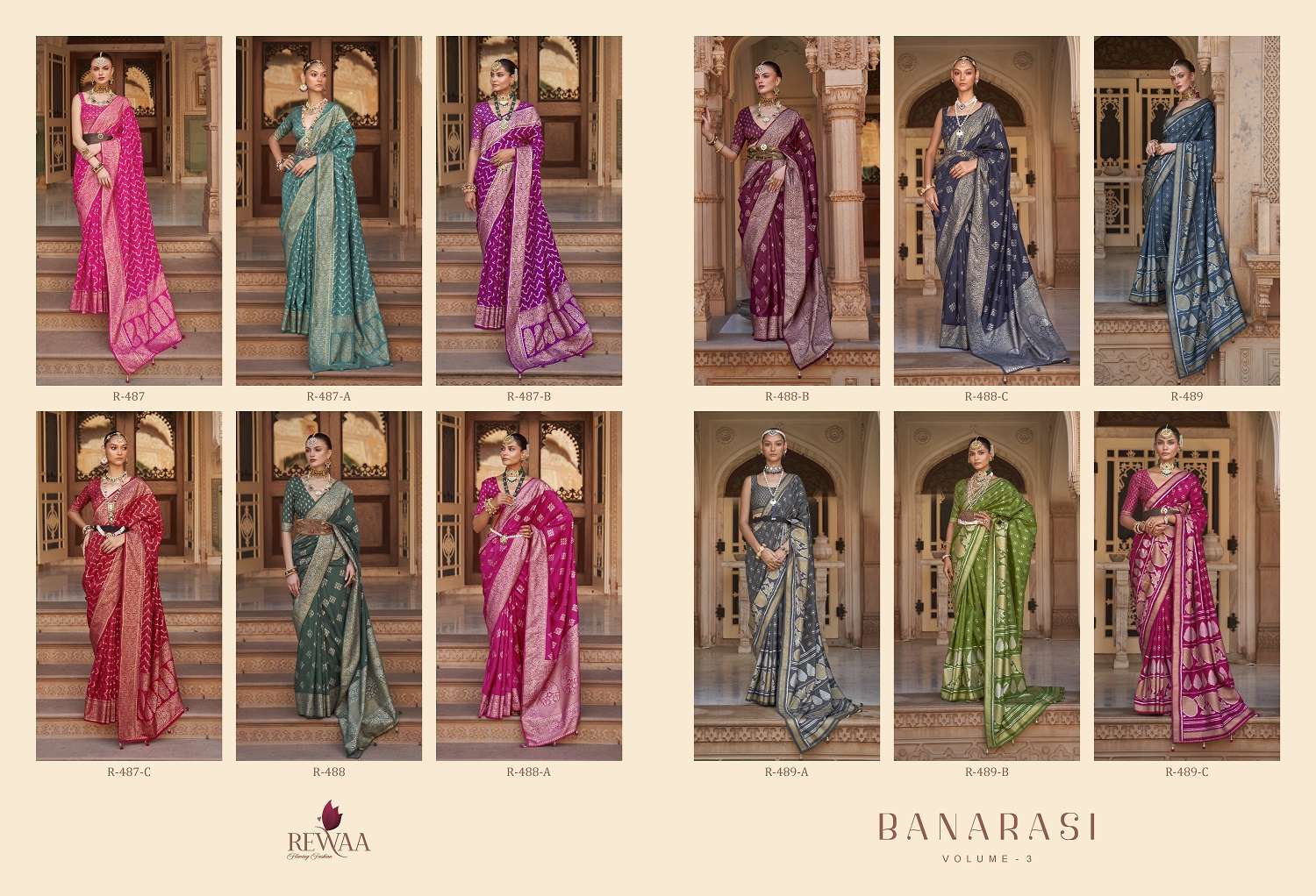 Rewaa Banarasi Vol 3 Occasional Designer Silk Saree WHOLESALE CATALOG
