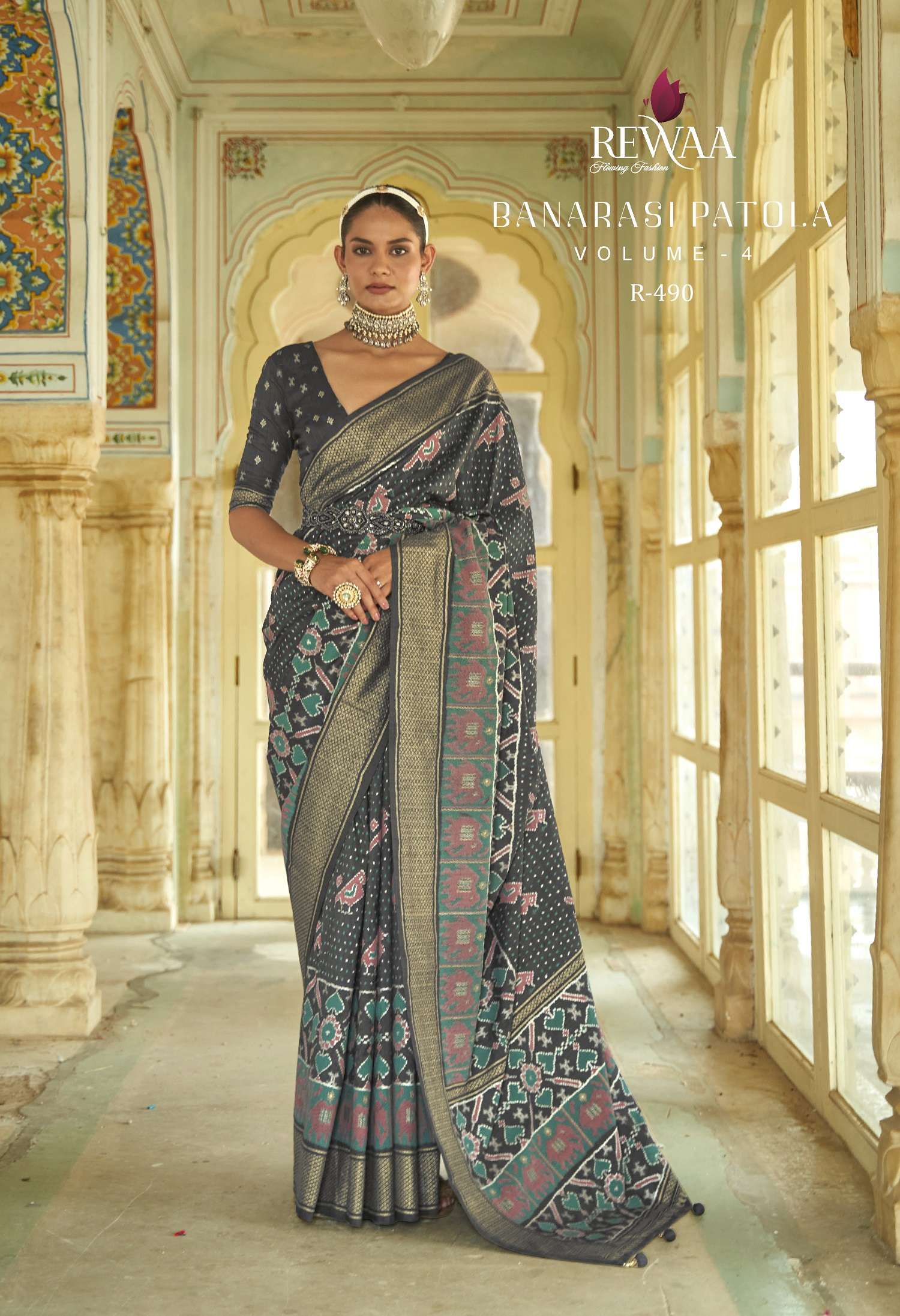 Rewaa Banarasi Vol 4 Festive Designer Patola Silk Saree Wholesale catalog