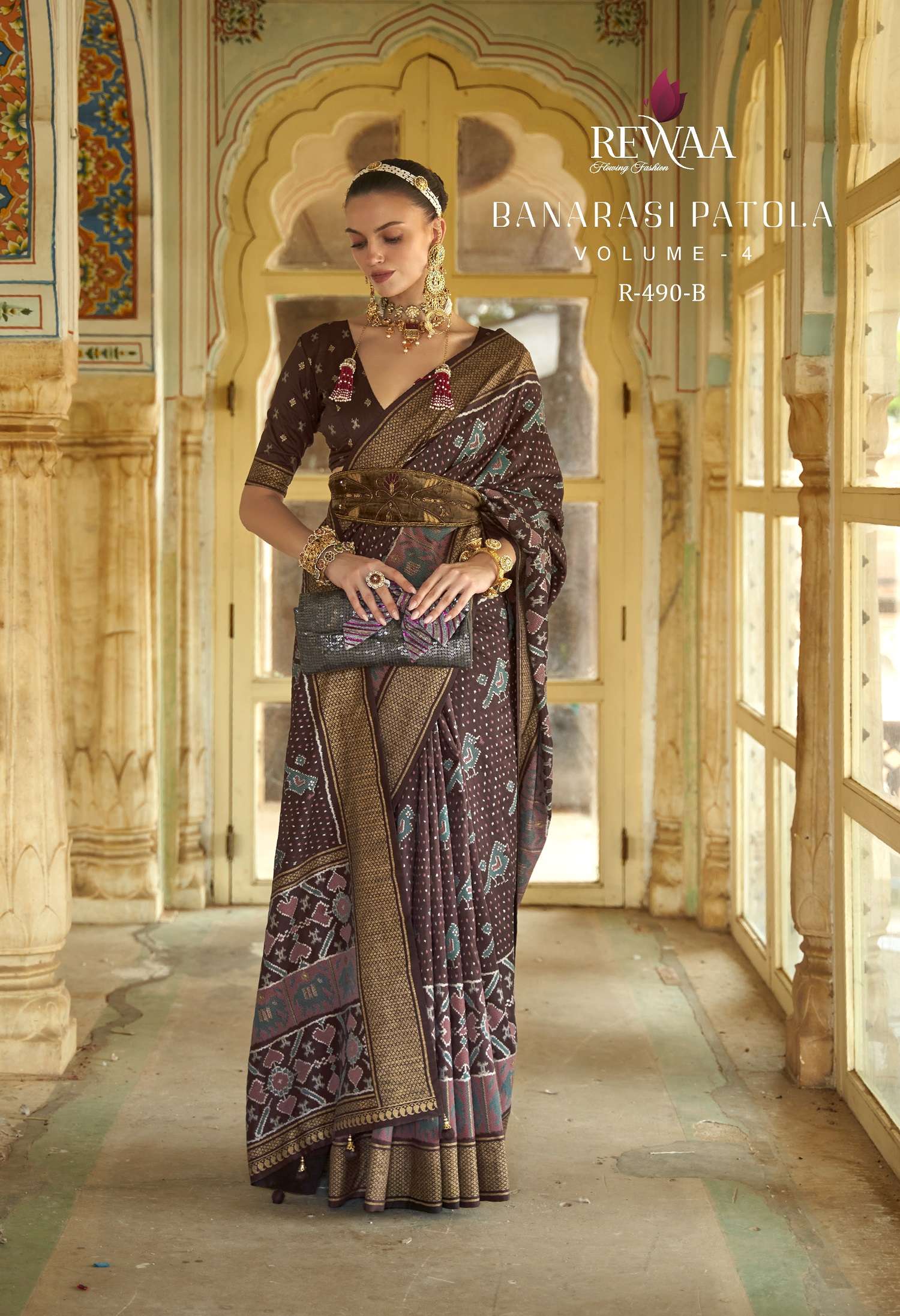 Rewaa Banarasi Vol 4 Festive Designer Patola Silk Saree Wholesale catalog